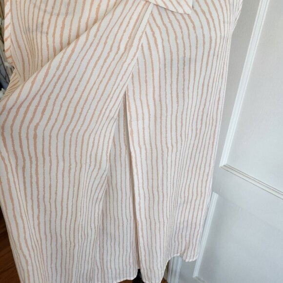 Luukaa Short Sleeve Salmon Striped Top NWT Sz 10 - Picture 4 of 11